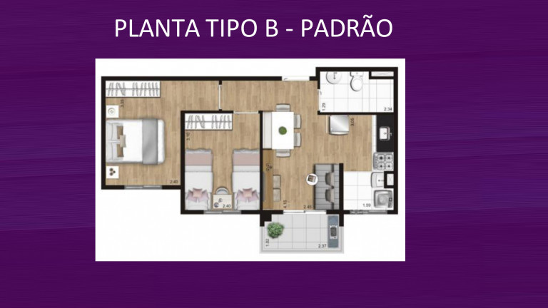 Imagem Apartamento com 2 Quartos à Venda, 43 m²em Taboão - São Bernardo do Campo