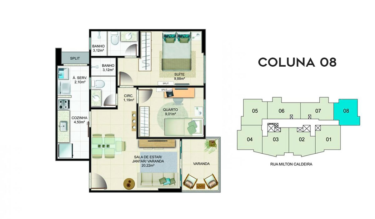Imagem Apartamento com 3 Quartos à Venda ou Temporada, 60 m²em Itapuã - Vila Velha
