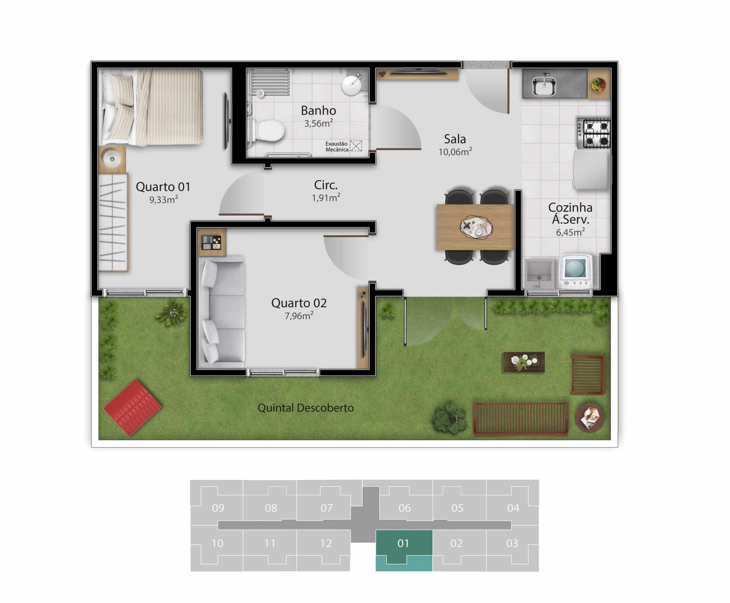Imagem Apartamento com 2 Quartos à Venda, 48 m² em Rio Marinho - Vila Velha