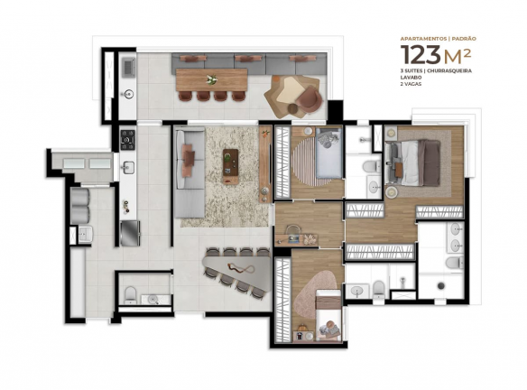 Imagem Apartamento com 3 Quartos à Venda, 123 m² em Centro - Osasco