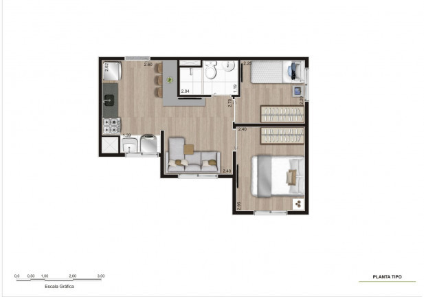 Imagem Apartamento com 2 Quartos à Venda, 35 m² em Parque Vitória - São Paulo