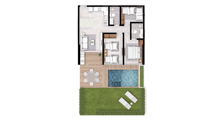 Imagem Apartamento com 2 Quartos à Venda, 54 m² em Praia Muro Alto - Ipojuca