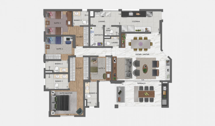 Imagem Apartamento com 4 Quartos à Venda, 132 m² em City América - São Paulo