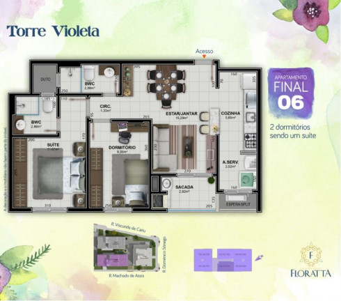 Imagem Apartamento com 3 Quartos à Venda, 78 m² em Santa Bárbara - Criciúma Imagem Apartamento com 3 Quartos à Venda, 78 m² em Santa Bárbara - Criciúma
