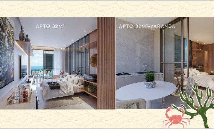 Imagem Apartamento com 1 Quarto à Venda, 32 m² em Muro Alto - Ipojuca Imagem Apartamento com 1 Quarto à Venda, 32 m² em Muro Alto - Ipojuca