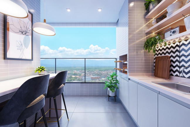 Apartamento com 2 Quartos à Venda,  em Guilhermina - Praia Grande