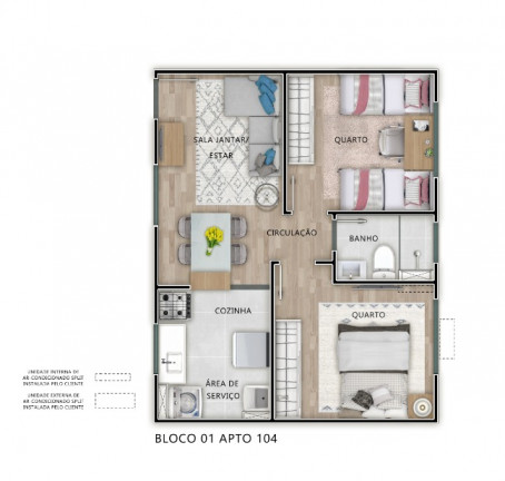 Imagem Apartamento com 2 Quartos à Venda, 43 m² em Vila São Paulo - Mogi das Cruzes