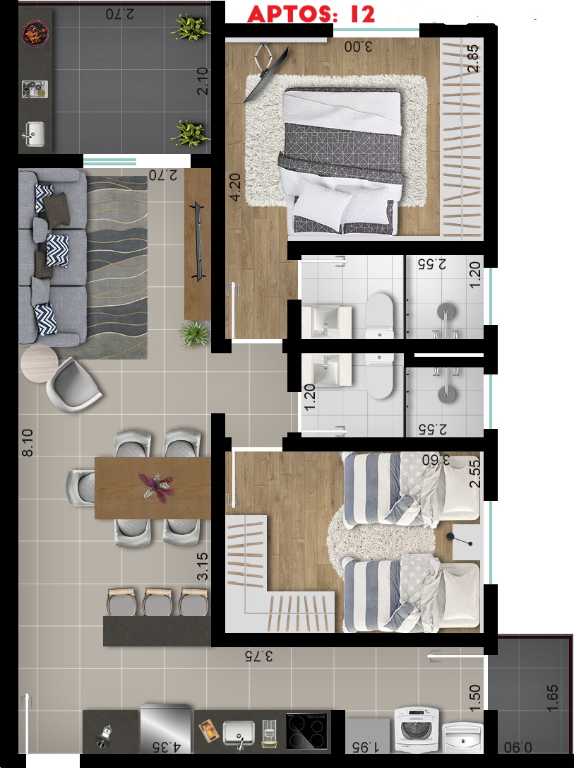 Imagem Apartamento com 2 Quartos à Venda, 70 m²em Vila Progresso - Sorocaba