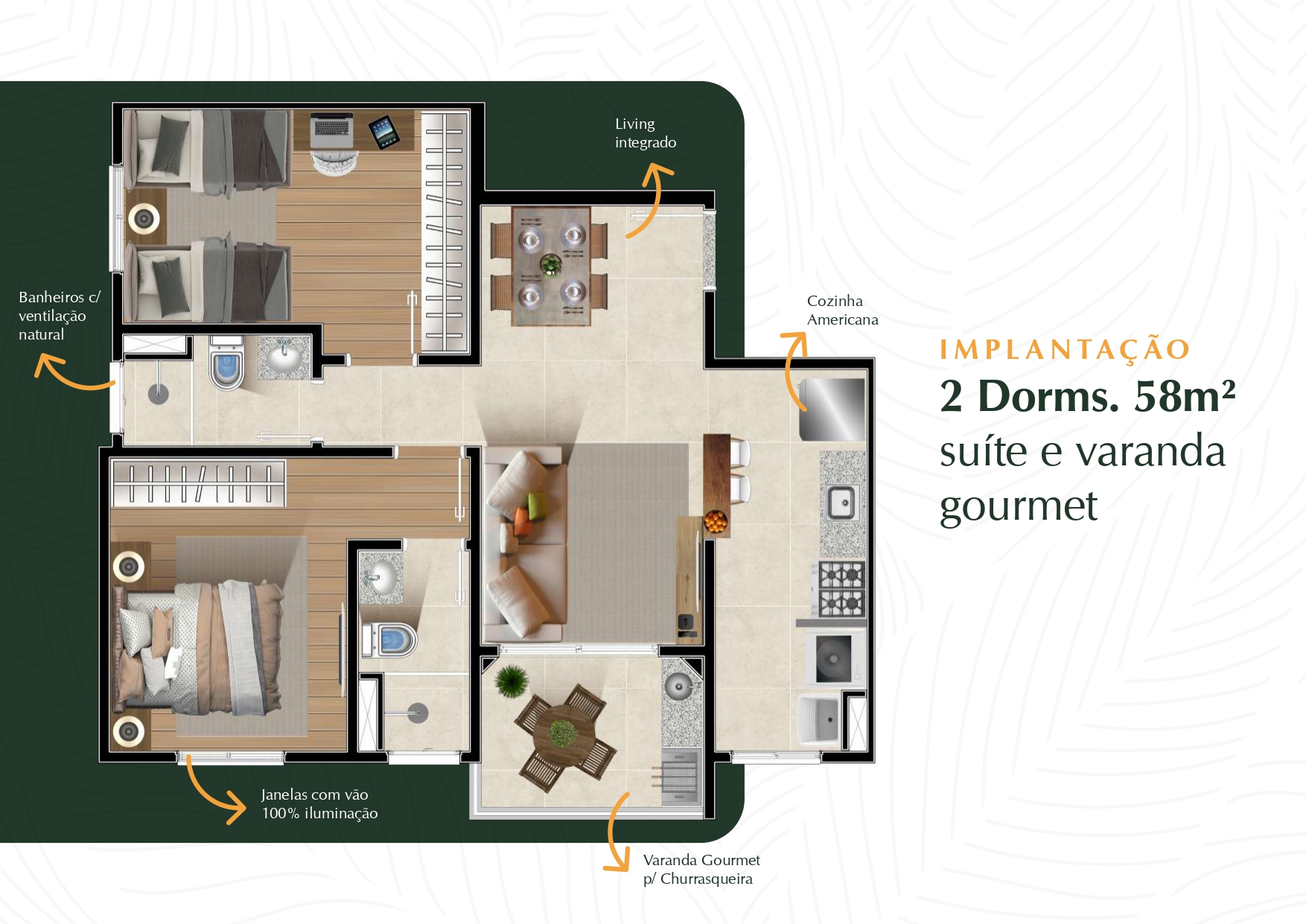 Imagem Apartamento com 2 Quartos à Venda, 66 m²em Centro - Jacareí