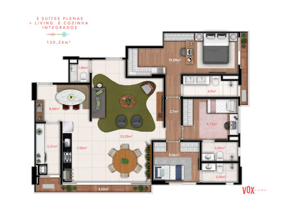 Imagem Apartamento com 3 Quartos à Venda, 130 m² em Jardim América - Goiânia Imagem Apartamento com 3 Quartos à Venda, 130 m² em Jardim América - Goiânia