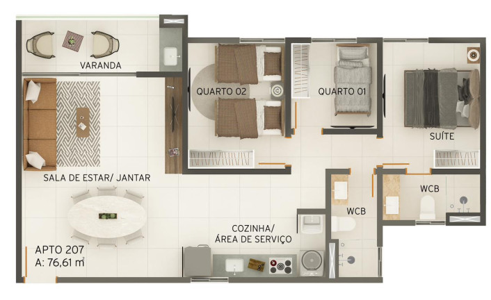 Imagem Apartamento com 2 Quartos à Venda, 62 m² em Aeroclube - João Pessoa Imagem Apartamento com 2 Quartos à Venda, 62 m² em Aeroclube - João Pessoa