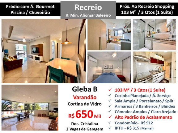 Imagem Apartamento com 3 Quartos à Venda, 103 m² em Recreio dos Bandeirantes - Rio de Janeiro