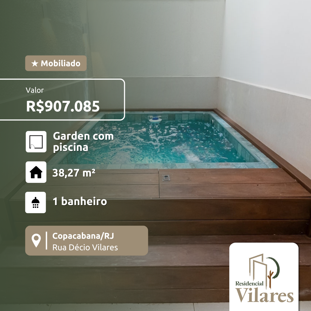 Apartamento com 1 Quarto à Venda, 33 m²em Copacabana - Rio de Janeiro