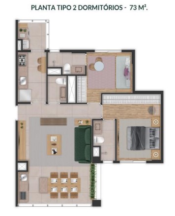 Imagem Apartamento com 2 Quartos à Venda, 73 m² em Brooklin Paulista - São Paulo Imagem Apartamento com 2 Quartos à Venda, 73 m² em Brooklin Paulista - São Paulo