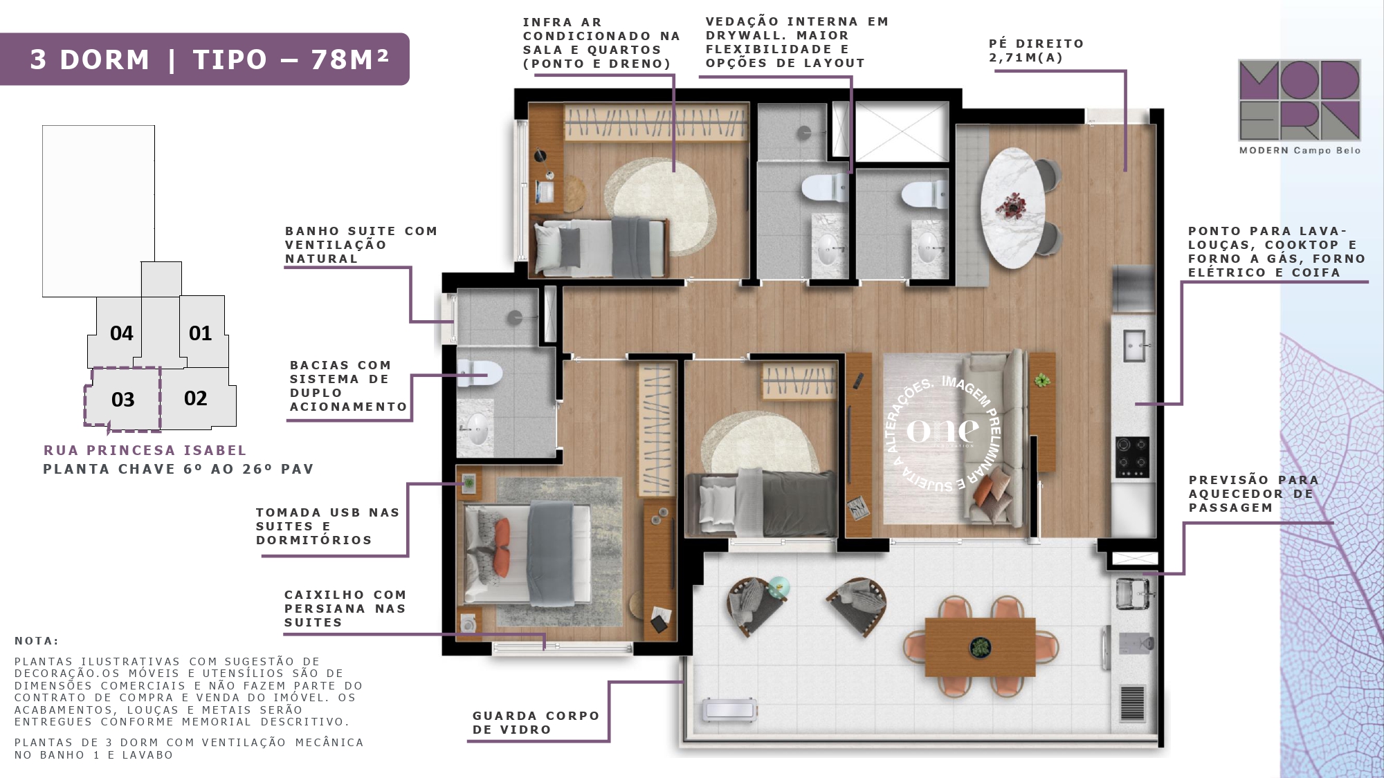 Imagem Apartamento com 3 Quartos à Venda, 79 m²em Brooklin Paulista - São Paulo