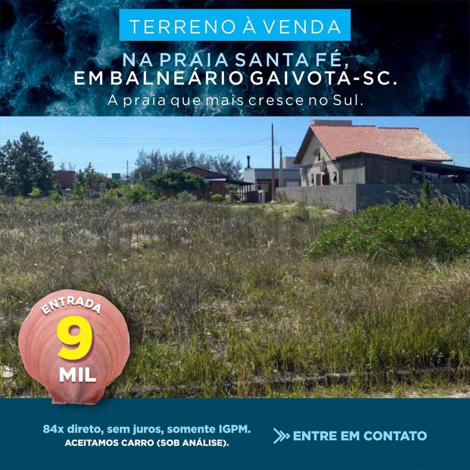 Imagem Terreno à Venda, 300 m²em Praia Gaivotas - Sombrio Imagem Terreno à Venda, 300 m²em Praia Gaivotas - Sombrio