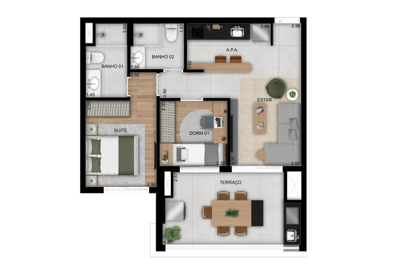 Imagem Apartamento com 2 Quartos à Venda, 58 m²em Vila Santa Clara - São Paulo