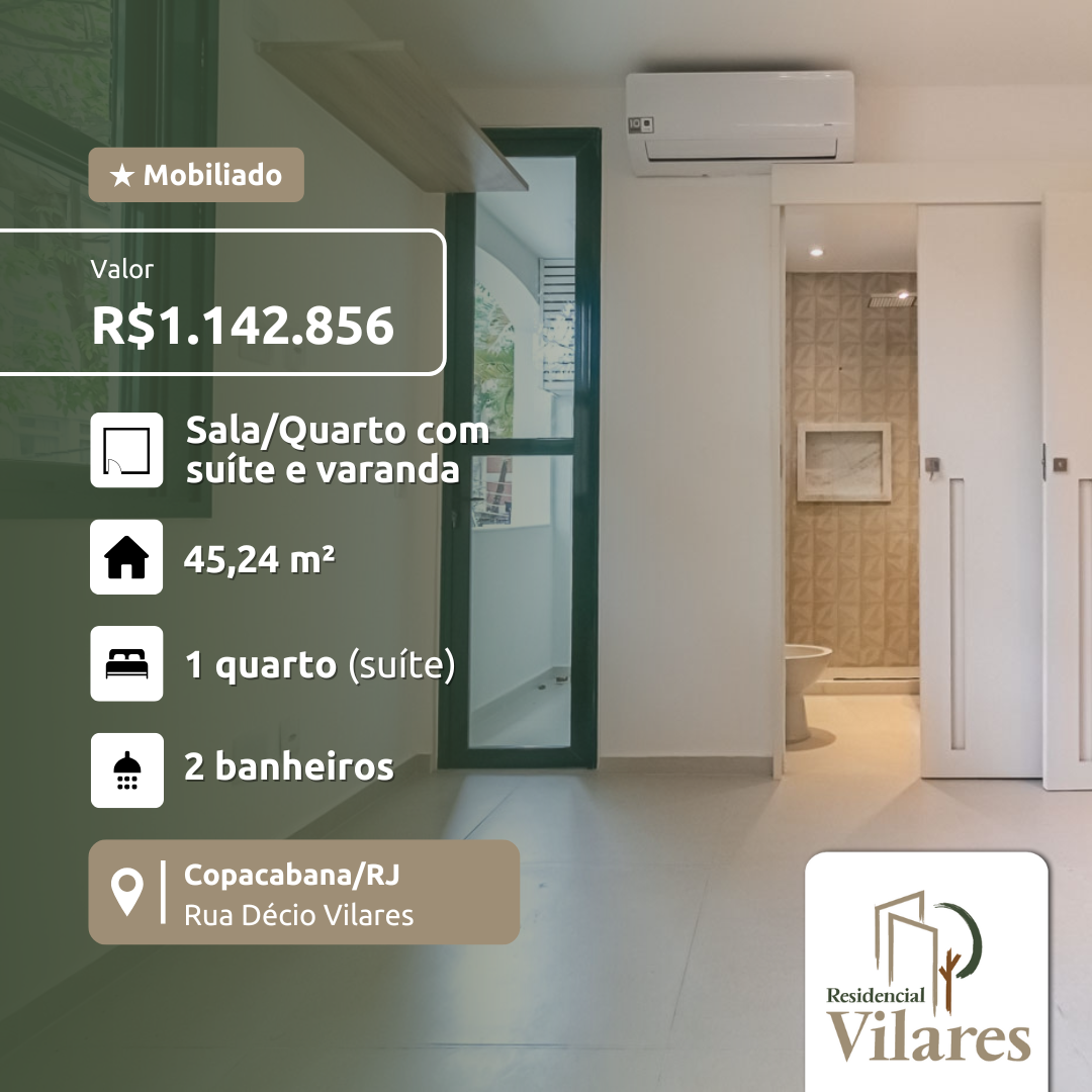 Imagem Apartamento com 1 Quarto à Venda, 33 m²em Copacabana - Rio de Janeiro Imagem Apartamento com 1 Quarto à Venda, 33 m²em Copacabana - Rio de Janeiro