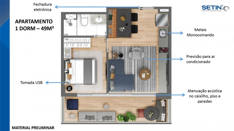 Imagem Apartamento com 2 Quartos à Venda, 63 m² em República - São Paulo Imagem Apartamento com 2 Quartos à Venda, 63 m² em República - São Paulo