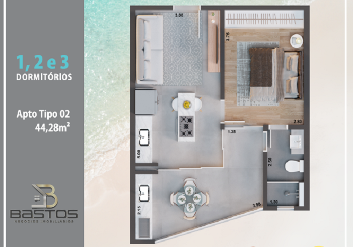 Imagem Apartamento com 1 Quarto à Venda, 44 m² em Jardim Britânia - Caraguatatuba Imagem Apartamento com 1 Quarto à Venda, 44 m² em Jardim Britânia - Caraguatatuba
