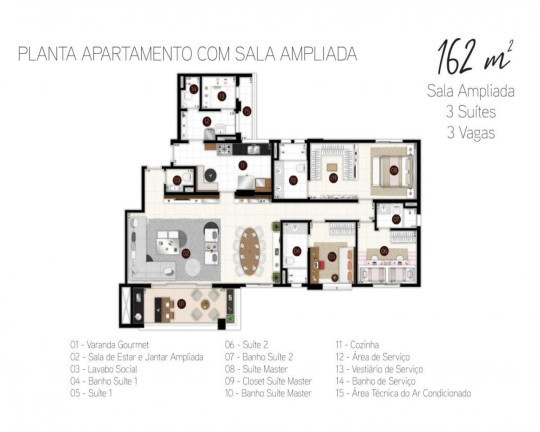 Imagem Apartamento com 3 Quartos à Venda,  em Norte (Águas Claras) - Brasília