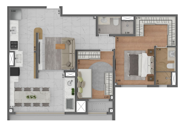 Imagem Apartamento com 2 Quartos à Venda, 71 m² em Vila Albertina - São Paulo