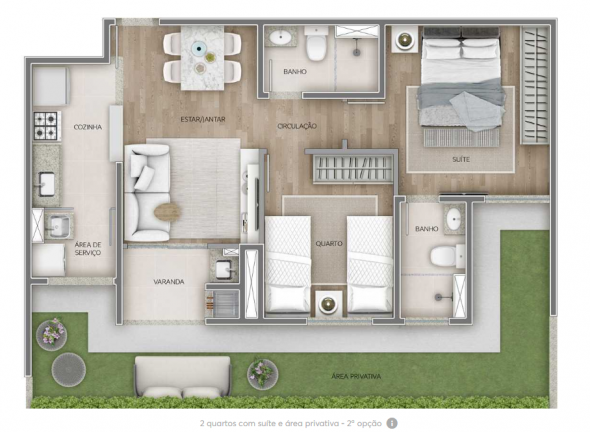 Imagem Apartamento com 2 Quartos à Venda, 52 m² em Paraíso do Morumbi - São Paulo