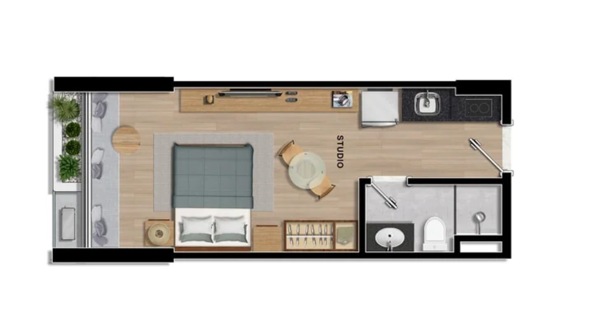 Imagem Studio com 1 Quarto à Venda, 23 m²em Barra - Salvador Imagem Studio com 1 Quarto à Venda, 23 m²em Barra - Salvador