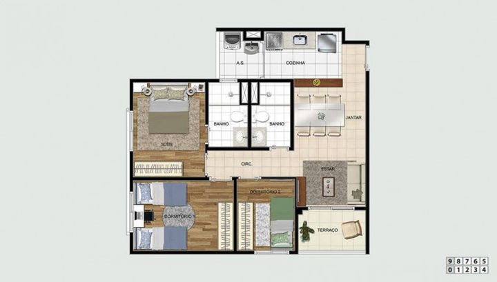 Imagem Apartamento com 3 Quartos à Venda, 61 m² em Parque Fongaro - São Paulo