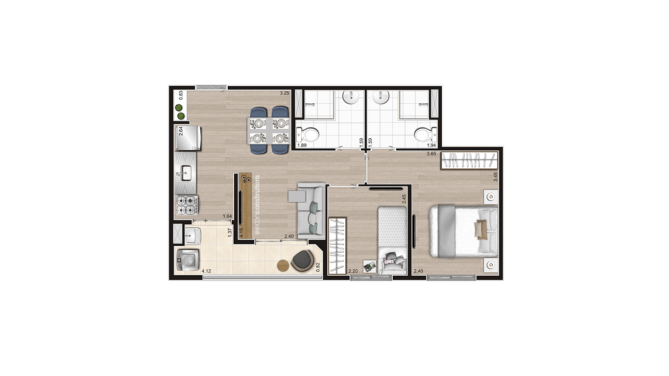 Imagem Apartamento com 2 Quartos à Venda, 50 m² em Parque Vitória - São Paulo