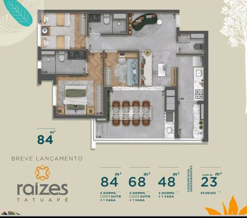 Imagem Apartamento com 3 Quartos à Venda, 84 m² em Tatuapé - São Paulo Imagem Apartamento com 3 Quartos à Venda, 84 m² em Tatuapé - São Paulo