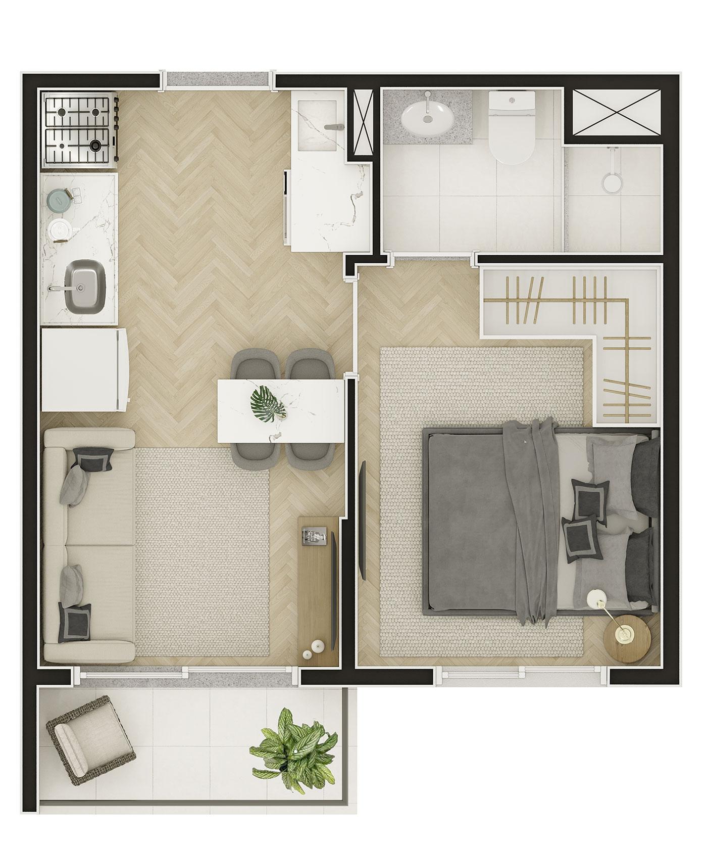 Imagem Studio com 1 Quarto à Venda, 27 m² em Barra Funda - São Paulo Imagem Studio com 1 Quarto à Venda, 27 m² em Barra Funda - São Paulo