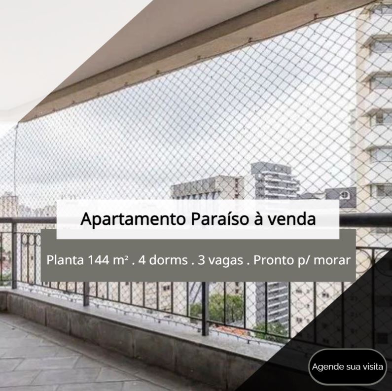 Apartamento com 4 Quartos à Venda, 144 m²em Paraíso - São Paulo