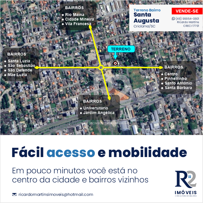 Imagem Terreno à Venda, 573 metro em Pinheirinho - Criciúma Imagem Terreno à Venda, 573 metro em Pinheirinho - Criciúma