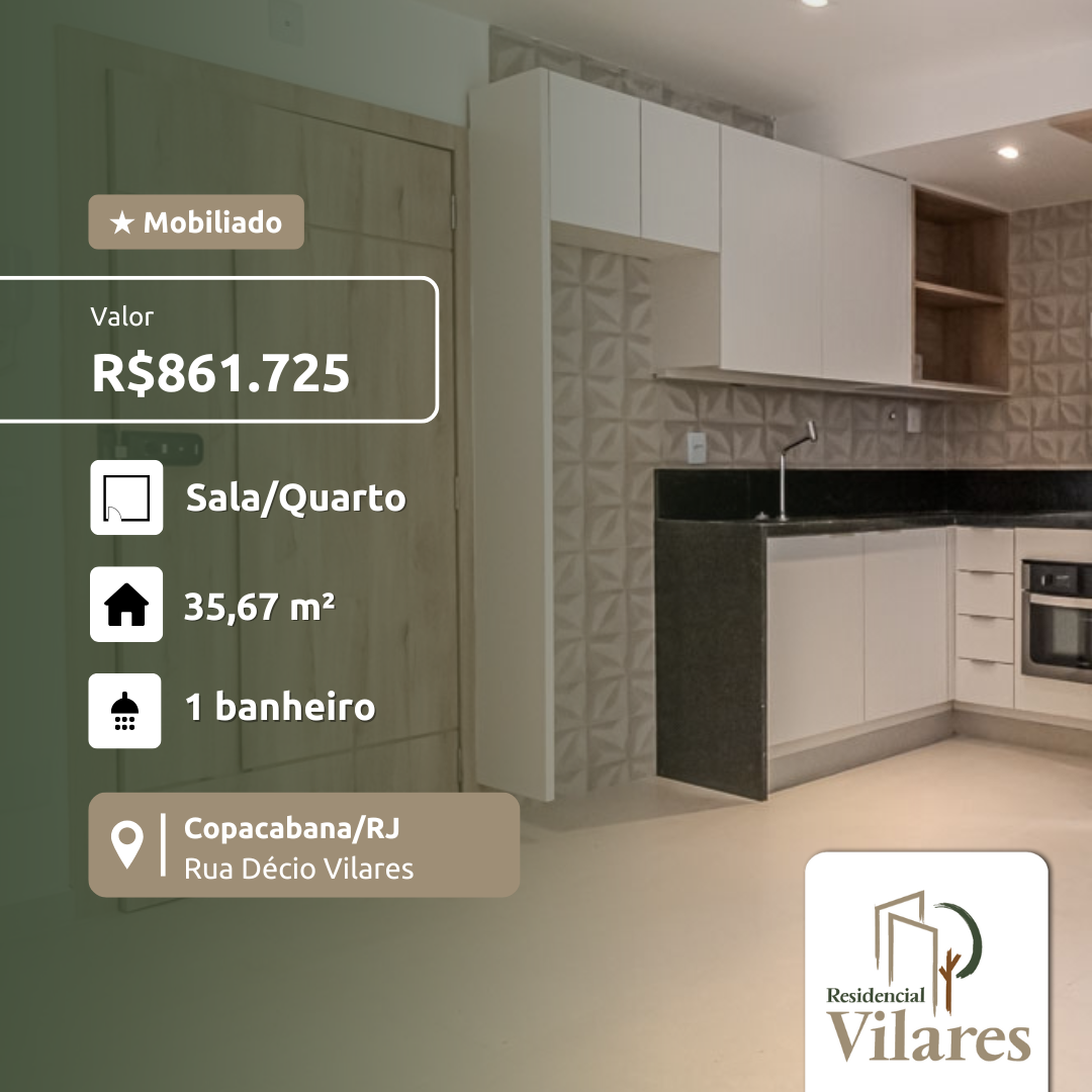 Imagem Apartamento com 1 Quarto à Venda, 33 m²em Copacabana - Rio de Janeiro Imagem Apartamento com 1 Quarto à Venda, 33 m²em Copacabana - Rio de Janeiro