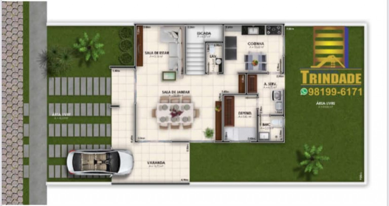 Imagem Casa de Condomínio com 3 Quartos à Venda, 200 m² em Olho D'Água - São Luís Imagem Casa de Condomínio com 3 Quartos à Venda, 200 m² em Olho D'Água - São Luís