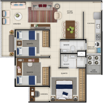 Imagem Apartamento com 2 Quartos à Venda, 59 m² em Praia de Itaparica - Vila Velha Imagem Apartamento com 2 Quartos à Venda, 59 m² em Praia de Itaparica - Vila Velha