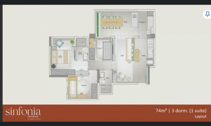 Imagem Apartamento com 2 Quartos à Venda, 57 m² em Vila Mascote - São Paulo