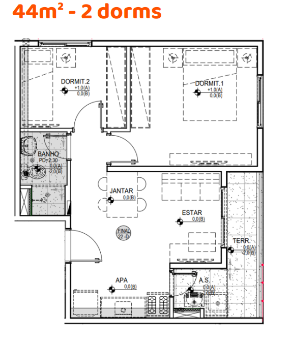 Imagem Apartamento com 2 Quartos à Venda, 44 m²em Barra Funda - São Paulo