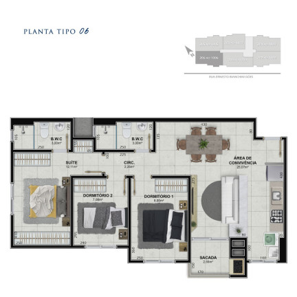 Imagem Apartamento com 3 Quartos à Venda, 78 m² em Próspera - Criciúma Imagem Apartamento com 3 Quartos à Venda, 78 m² em Próspera - Criciúma
