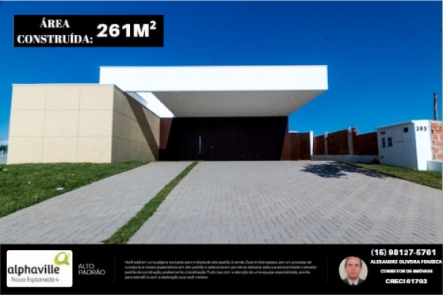 Imagem Casa de Condomínio com 3 Quartos à Venda, 261 m² em Alphaville Nova Esplanada - Votorantim