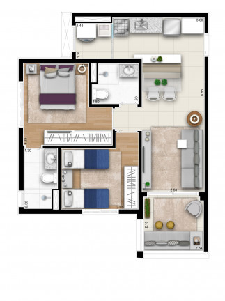 Imagem Apartamento com 2 Quartos à Venda, 59 m² em Vila Leopoldina - São Paulo