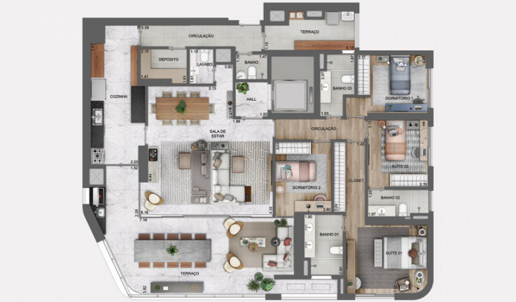 Imagem Apartamento com 3 Quartos à Venda, 196 m² em Chácara Santo Antônio (Zona Sul) - São Paulo