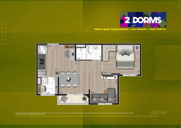 Imagem Apartamento com 2 Quartos à Venda, 39 m² em Jardim Adutora - São Paulo