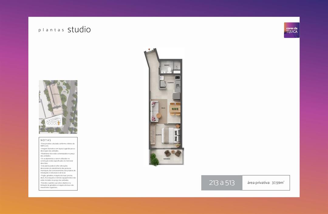 Imagem Studio com 1 Quarto à Venda, 37 m² em Tijuca - Rio de Janeiro Imagem Studio com 1 Quarto à Venda, 37 m² em Tijuca - Rio de Janeiro