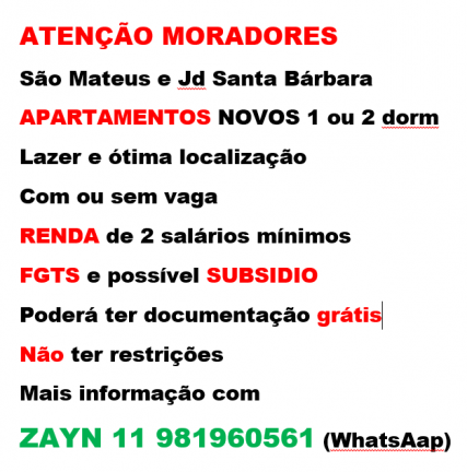 Apartamento com 2 Quartos à Venda, 44 m² em Jardim Vera Cruz(zona Leste) - São Paulo