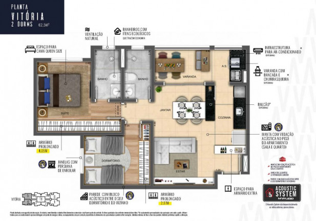 Imagem Apartamento com 2 Quartos à Venda, 64 m² em Conjunto Residencial Trinta e Um de Março - São José dos Campos Imagem Apartamento com 2 Quartos à Venda, 64 m² em Conjunto Residencial Trinta e Um de Março - São José dos Campos