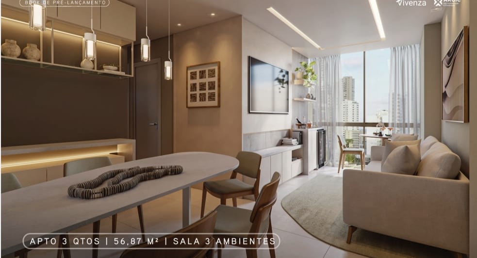 Imagem Apartamento com 3 Quartos à Venda, 56 m²em Casa Amarela - Recife