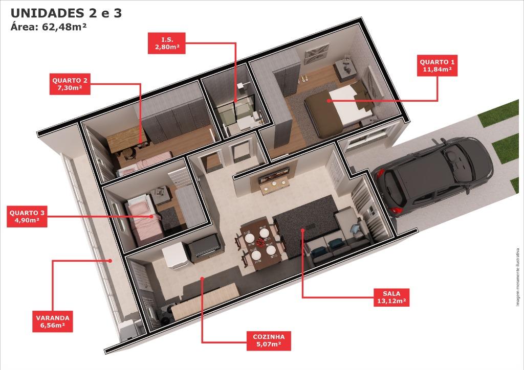 Imagem Casa com 3 Quartos à Venda, 60 m²em Santa Cândida - Curitiba