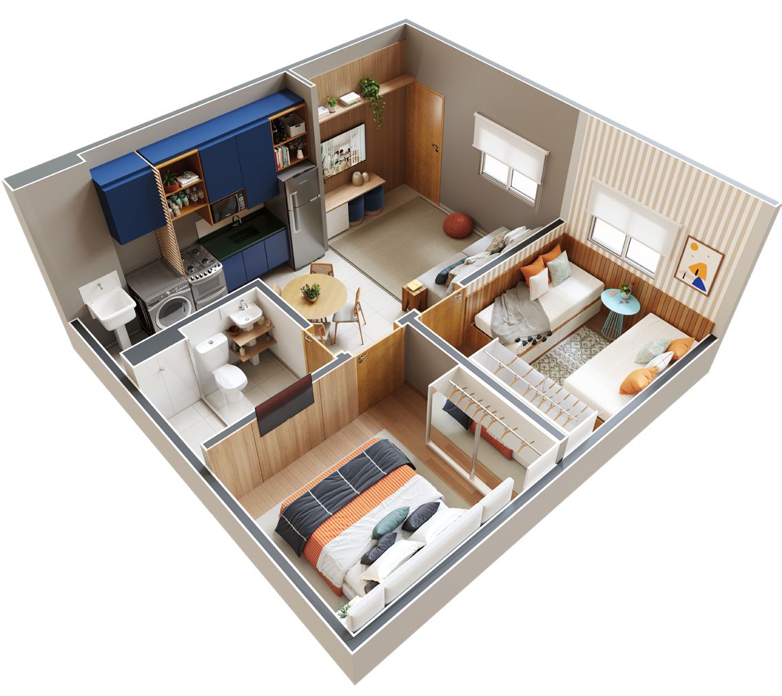 Imagem Apartamento com 2 Quartos à Venda, 43 m²em Jardim José Figueira - Ribeirão Preto